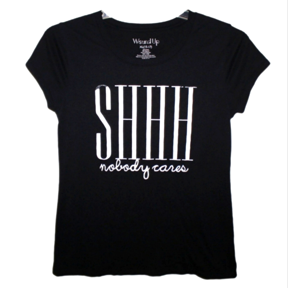 Women's Shhh Nobody Cares Graphic T-Shirt